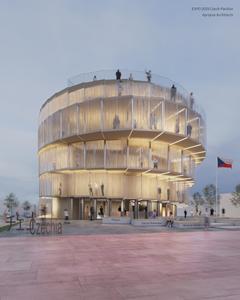 Vizualizace českého pavilonu pro EXPO 2025