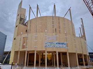 Český národní pavilon bude první budovou z dřevěných CLT panelů bez ocelové konstrukce v Japonsku ©Kancelář generálního komisaře, Česká centra