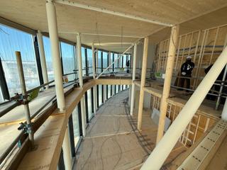 Installation of drywall partitions and interior cladding in the Czech National Pavilion, ©Office of the Commissioner General, Czech Centres