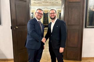 Ondřej Soška (vlevo) a Patrik Juránek (vpravo) v Lobkowiczkém paláci